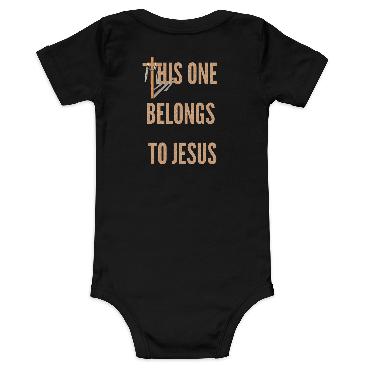 THIS ONE BELONGS TO JESUS Embroidered Baby short sleeve one piece