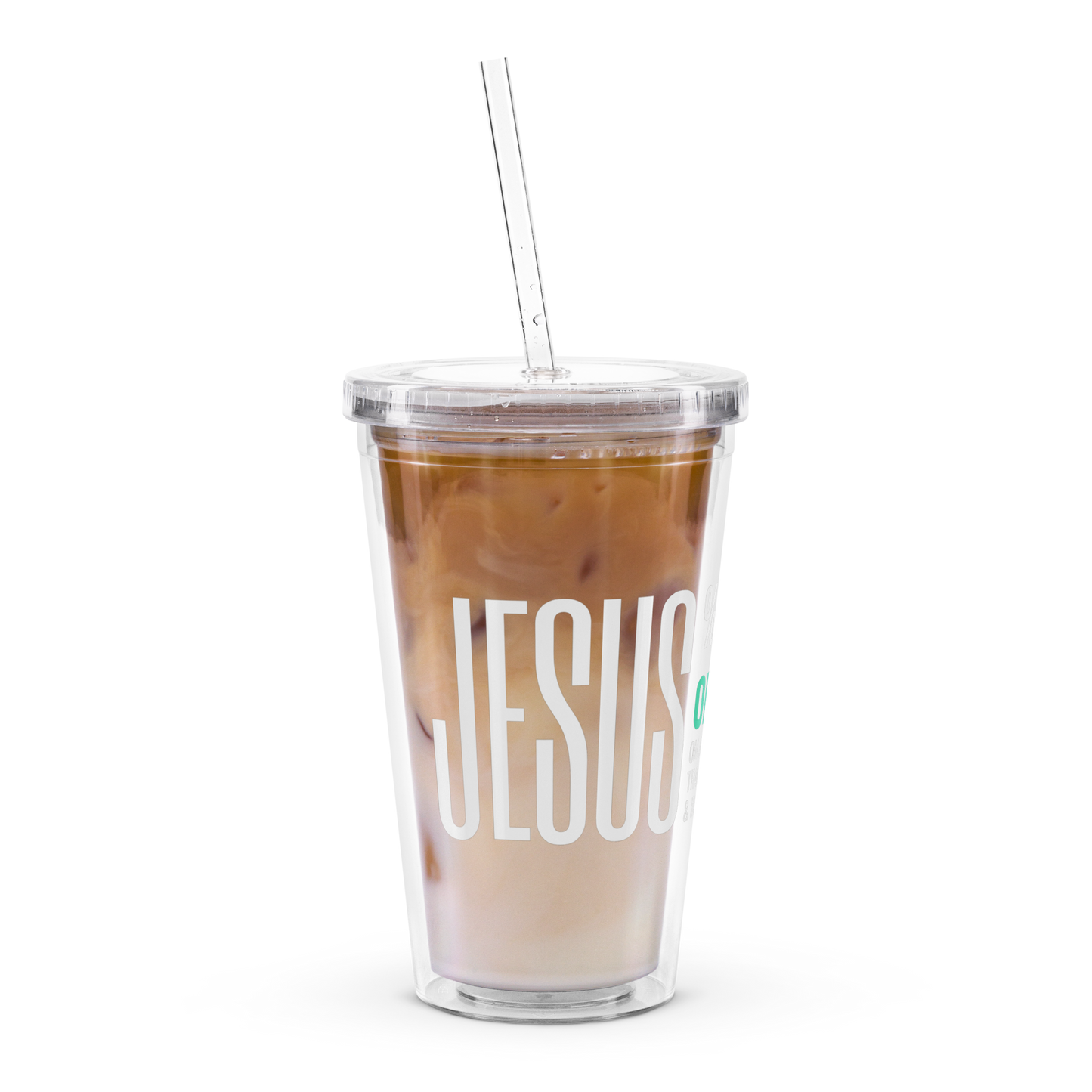 SUFFICIENT GRACE Clear plastic tumbler