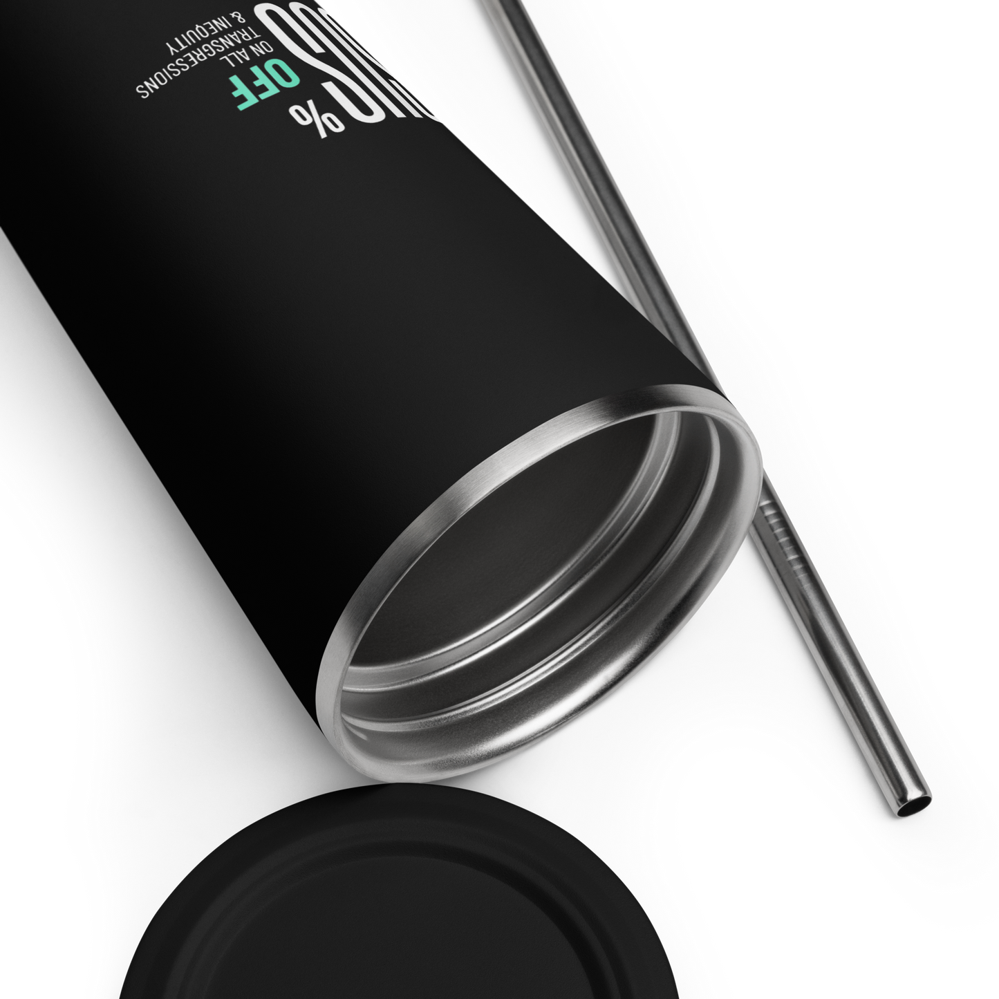 SUFFICIENT GRACE Insulated tumbler with a straw