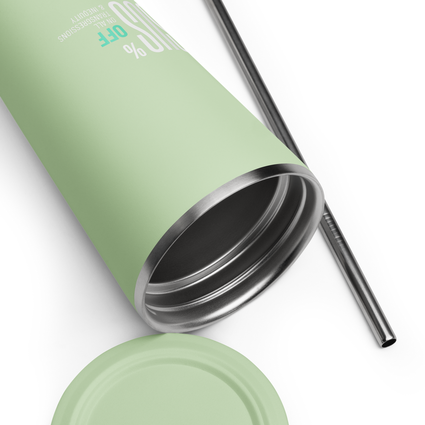 SUFFICIENT GRACE Insulated tumbler with a straw