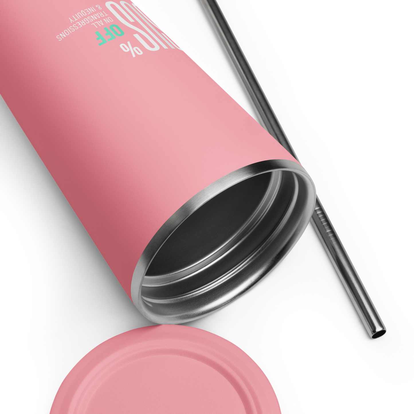 SUFFICIENT GRACE Insulated tumbler with a straw