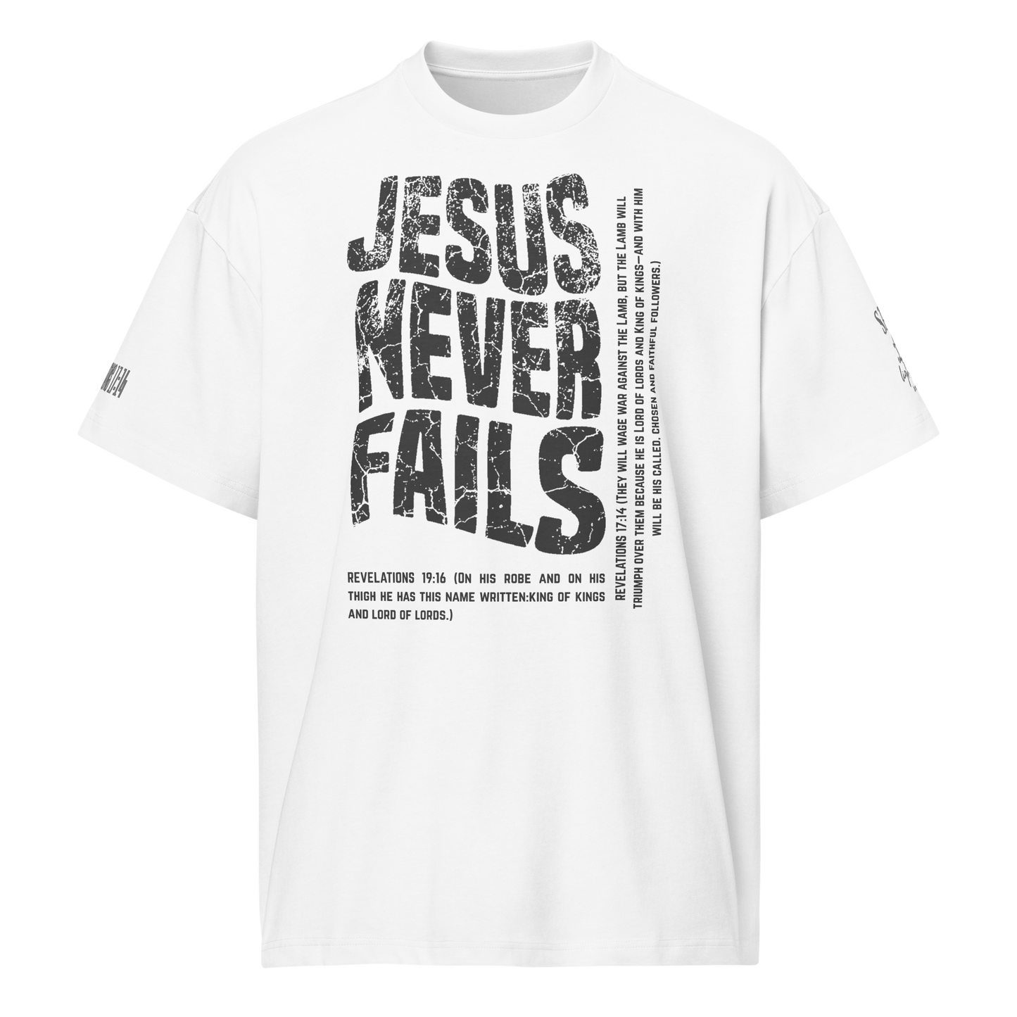 Men’s JESUS NEVER FAILS box tee