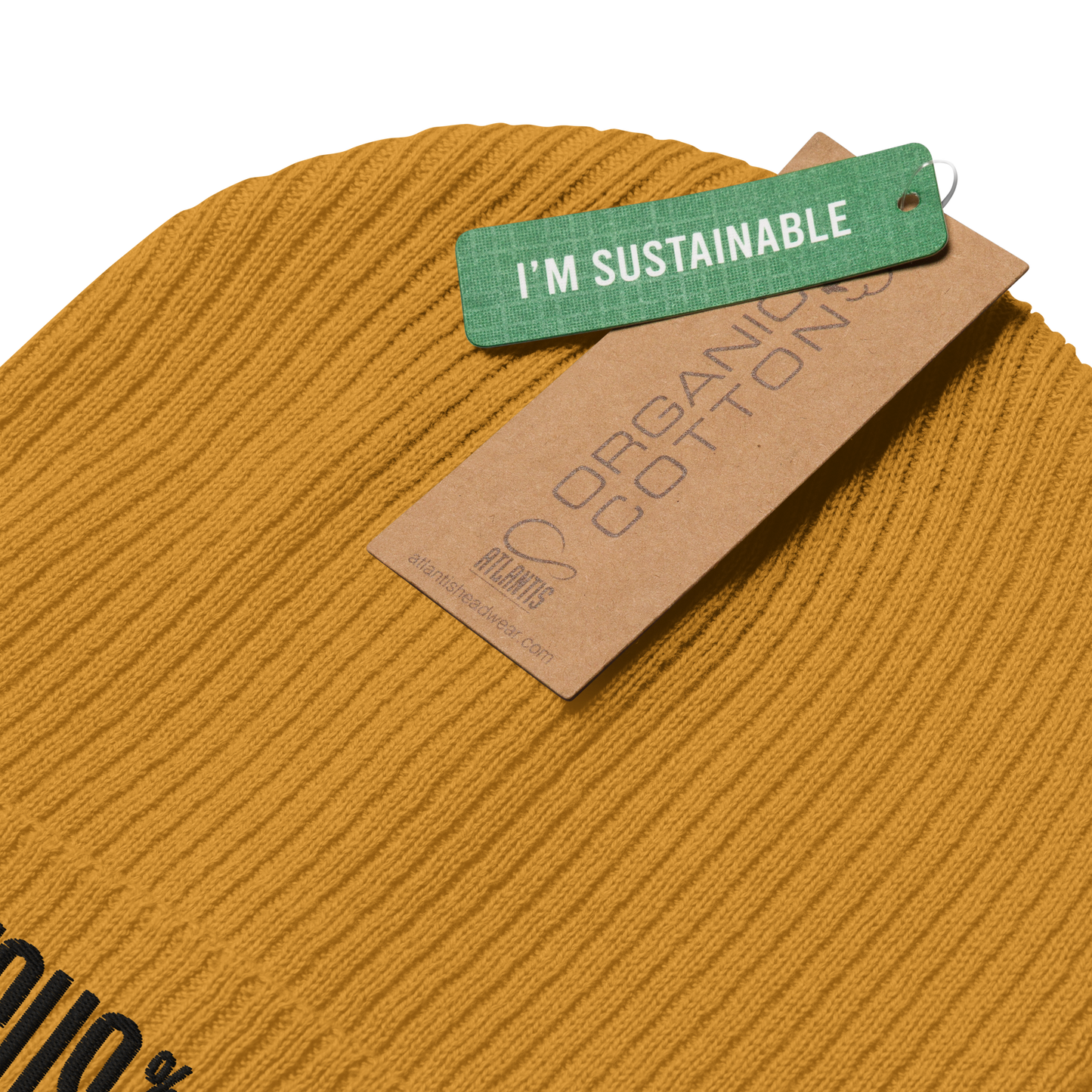 SUFFICIENT GRACE Organic ribbed beanie