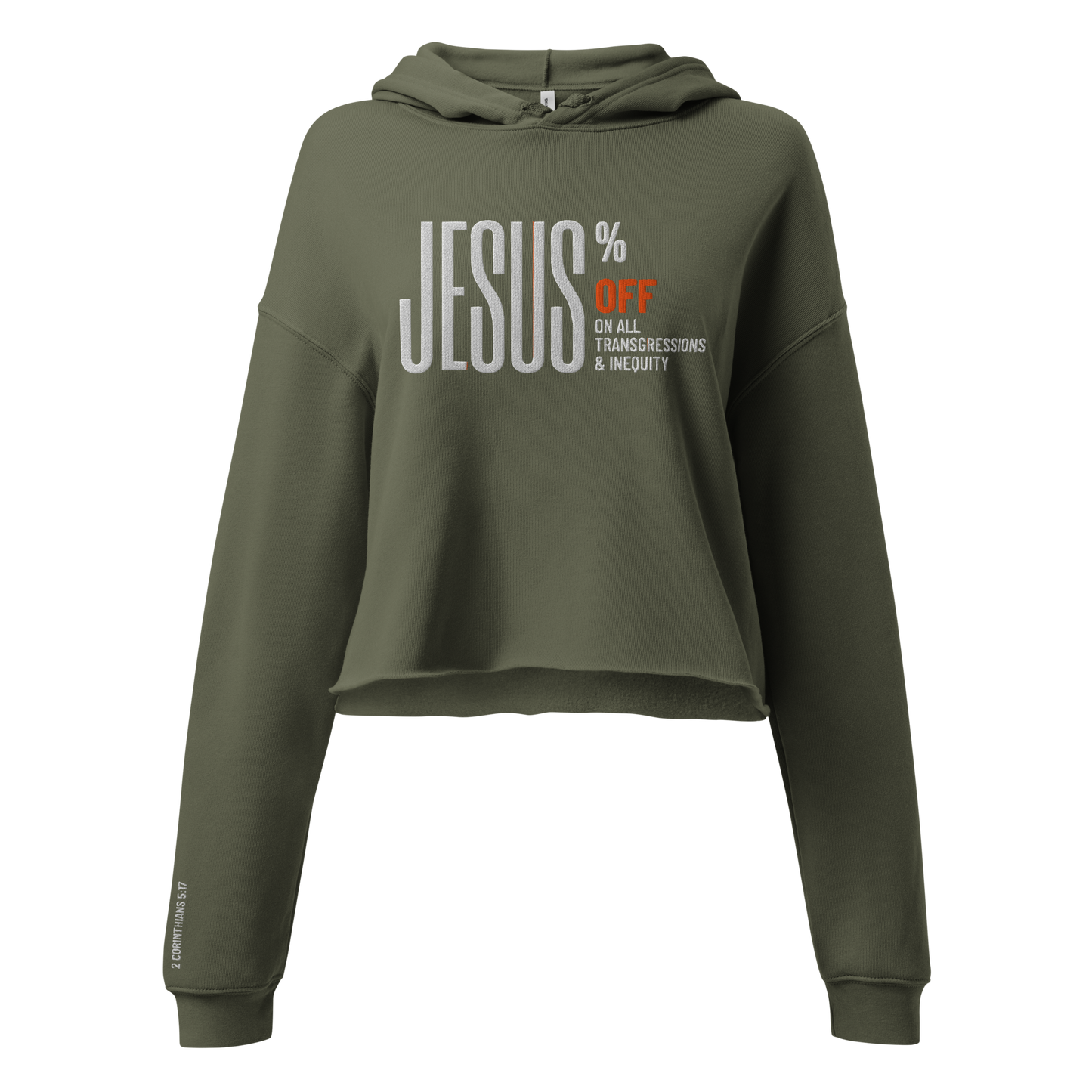 SUFFICIENT GRACE Crop Hoodie