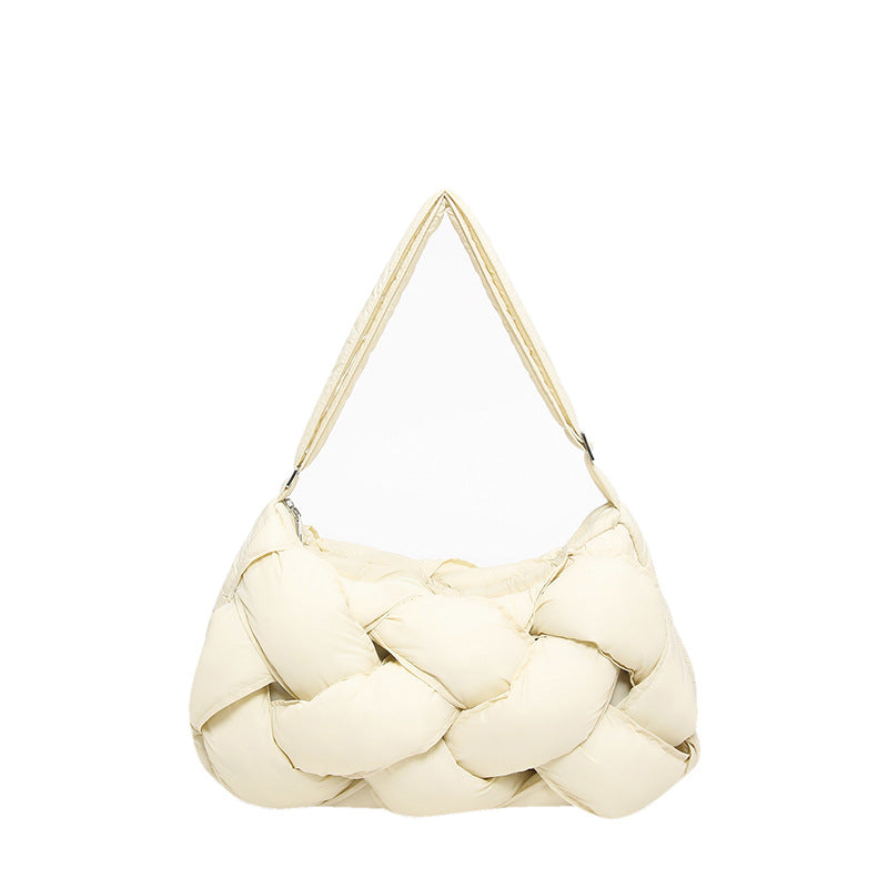 Cotton Woven Shoulder Crossbody Bag