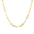 Stainless Steel Gold Plated Paperclip Necklace