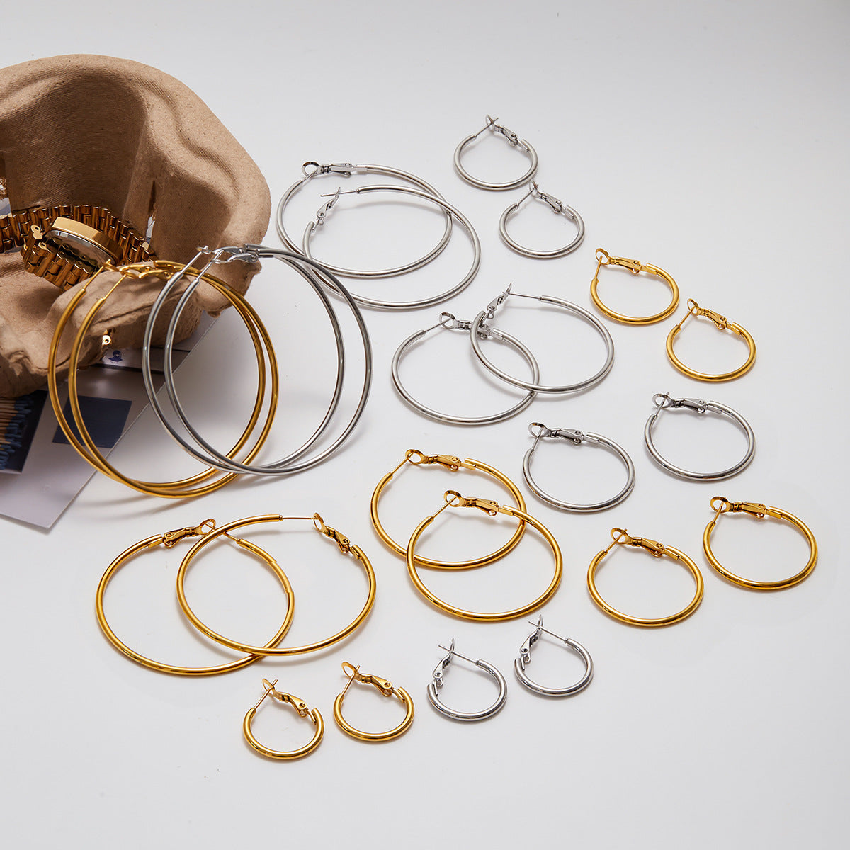 Stainless Steel Hoop Earrings