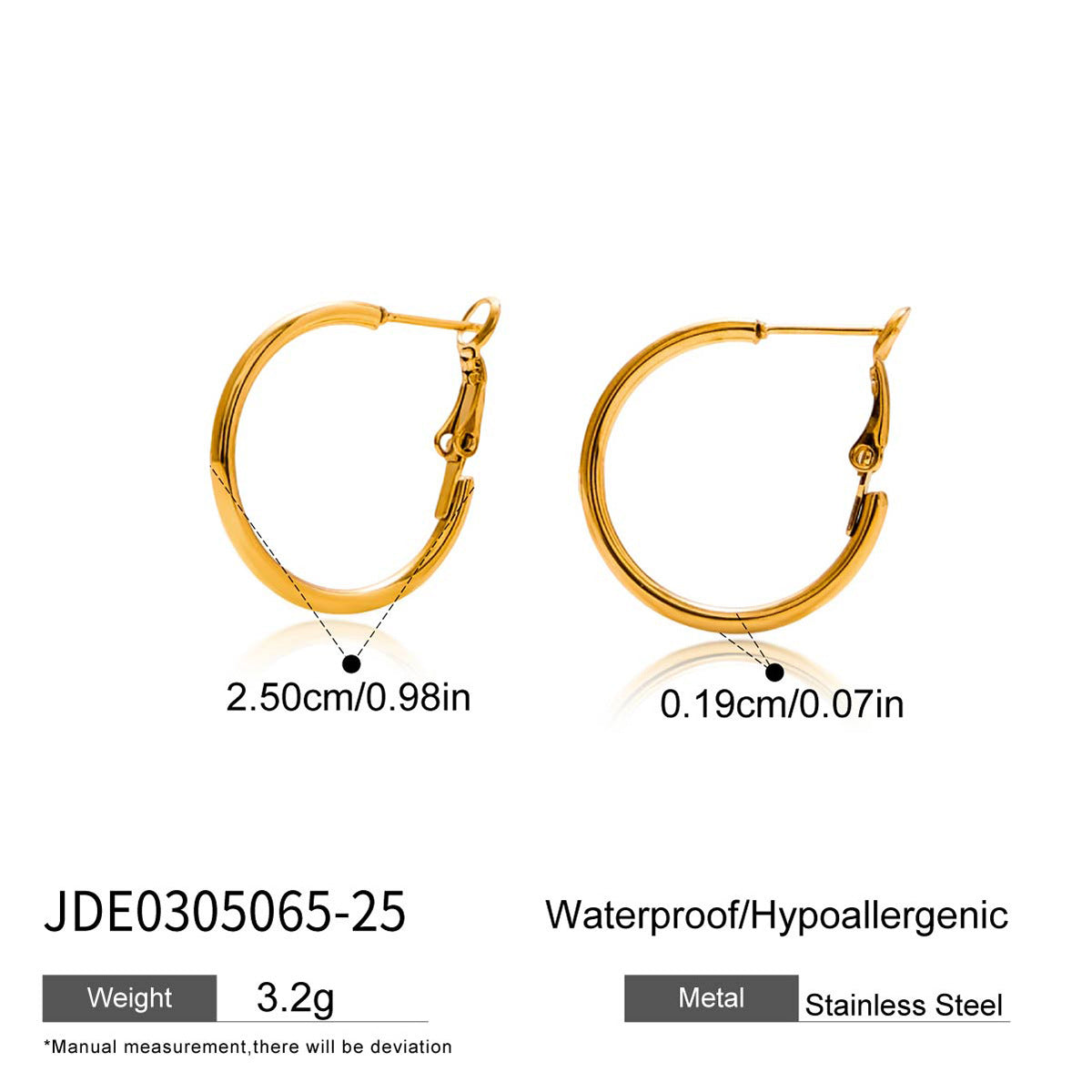 Stainless Steel Hoop Earrings