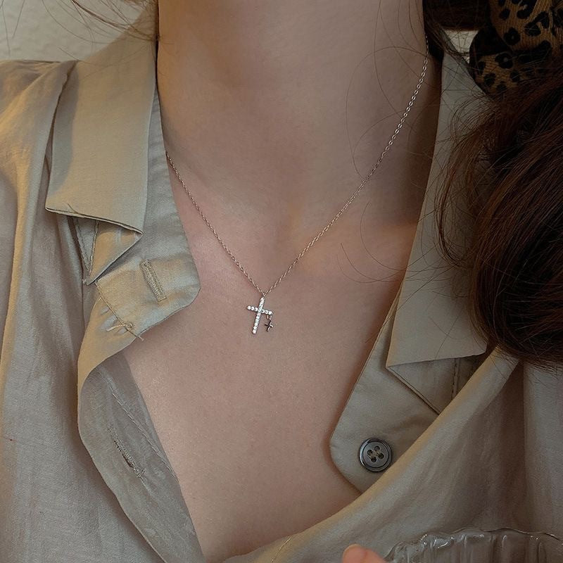 Zircon Cross Necklace