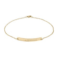 Engravable Curved Bar Anklet — Personalized Minimalist Anklet (Rose Gold or Black)