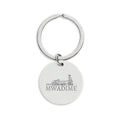 Engravable Stainless Steel Round Keychain — Personalized Name & Photo Keyring