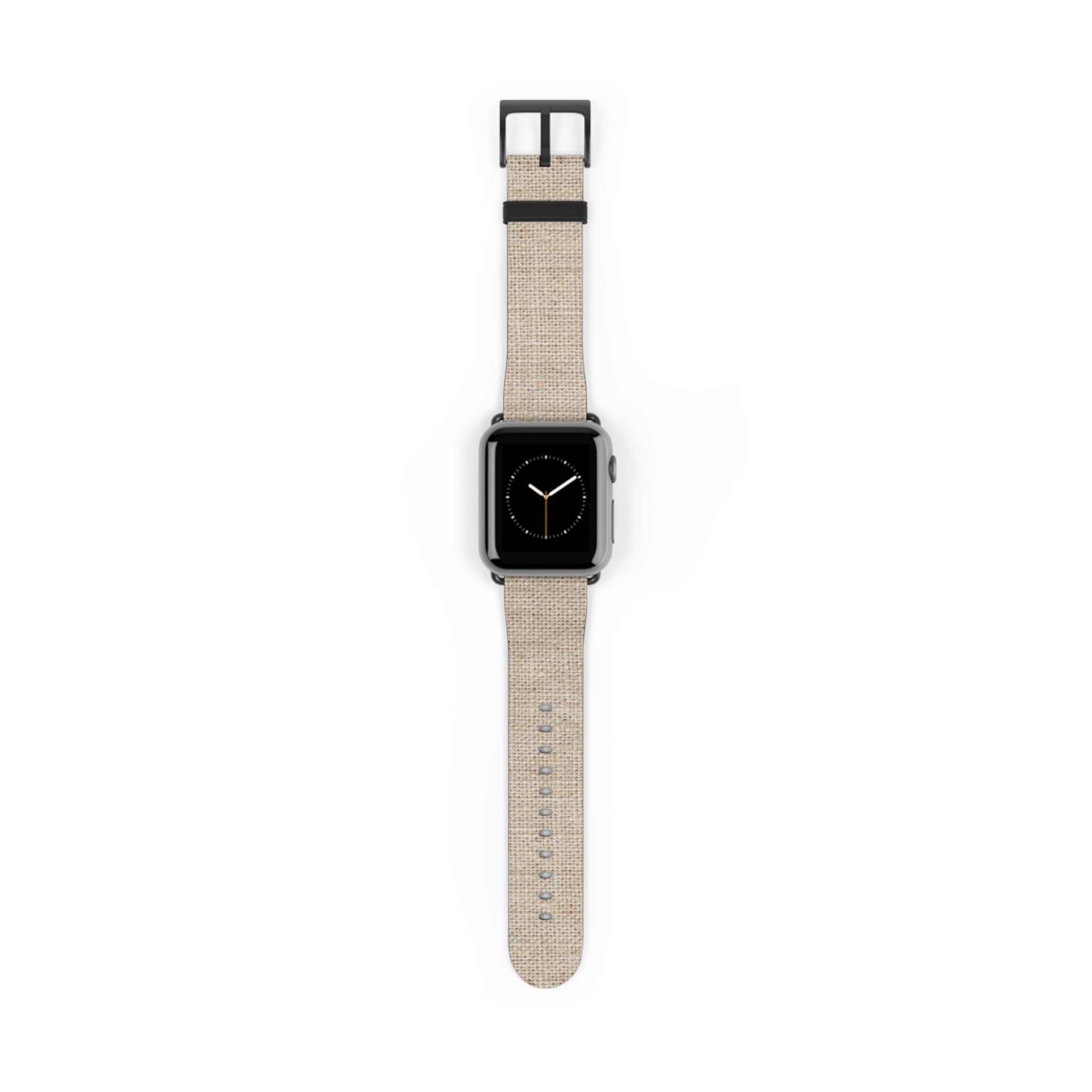 Beige Linen Texture Watch Band — Casual Apple Watch Strap