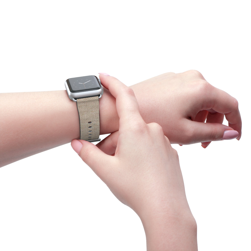 Beige Linen Texture Watch Band — Casual Apple Watch Strap