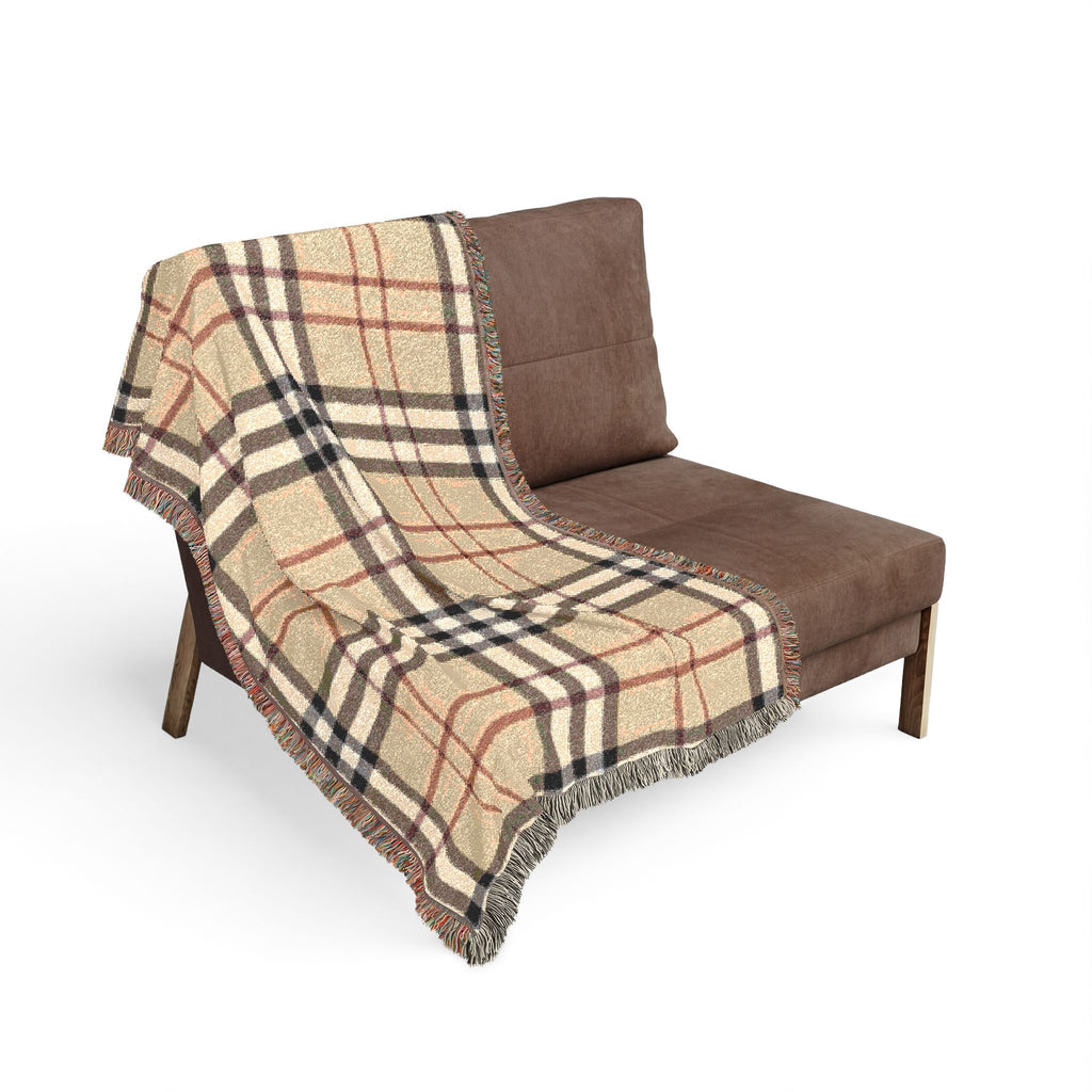 Woven Blanket - Classic Plaid Throw Blanket, Cozy Tartan Home Throw for Living Room & Bedroom