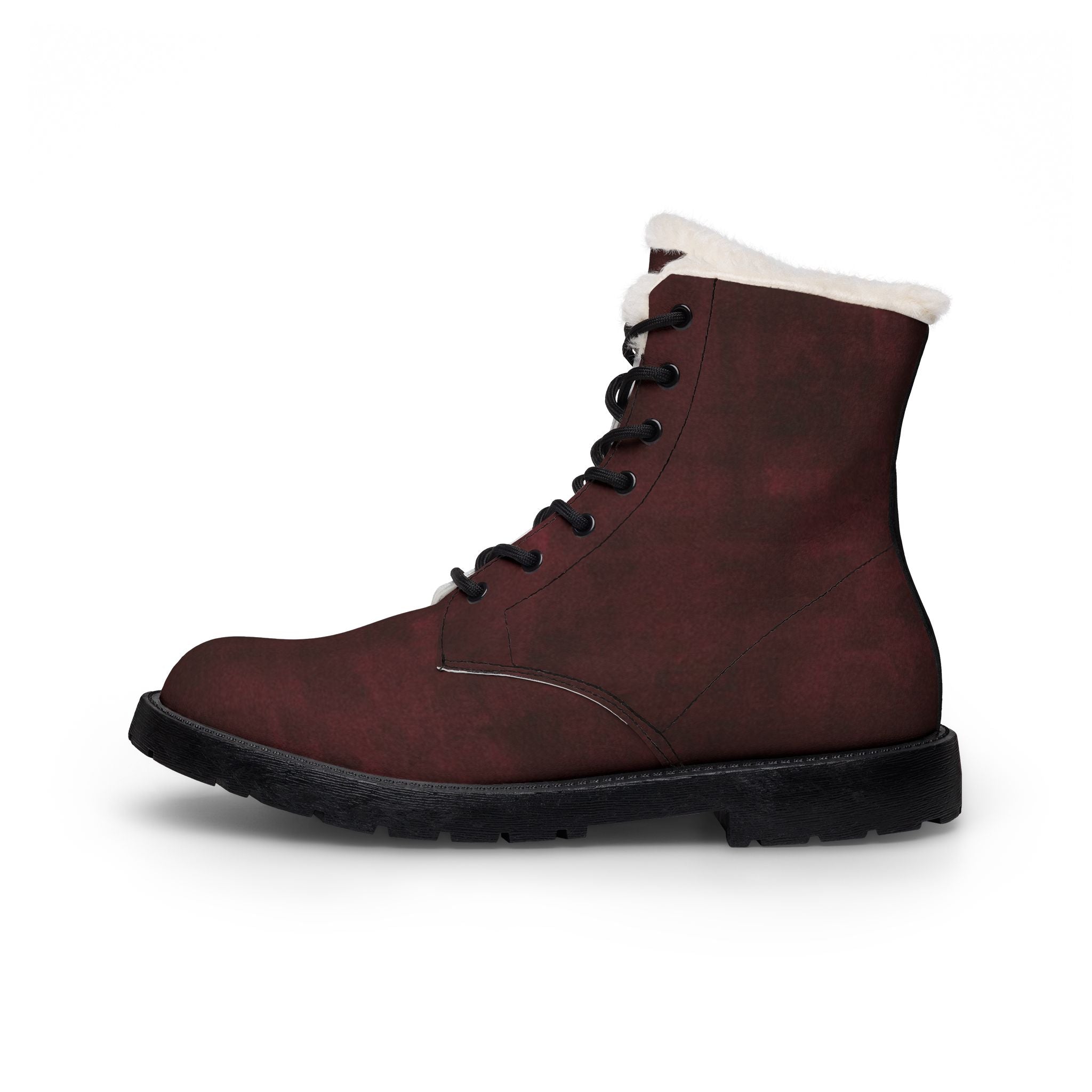Men's Fur-Lined Leather Boots — Insulated Winter Work Boots