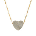 Engravable Heart Necklace —  Sterling/Silver or Rose Gold Pendant
