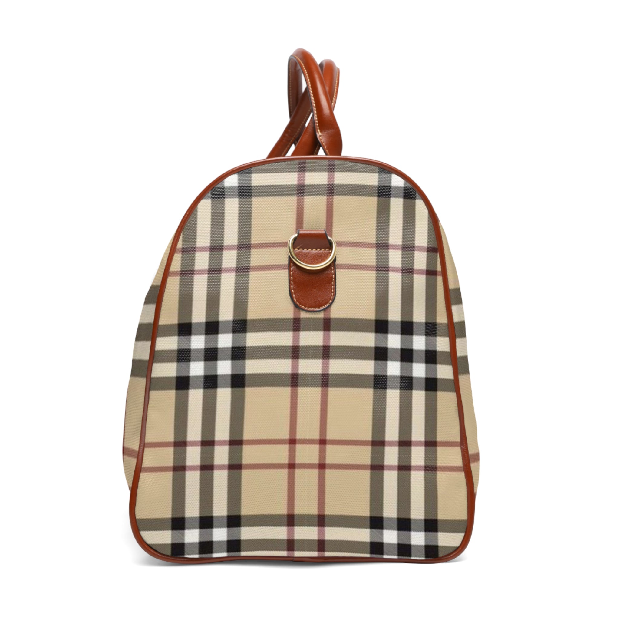 Classic Plaid Waterproof Travel Duffle Bag