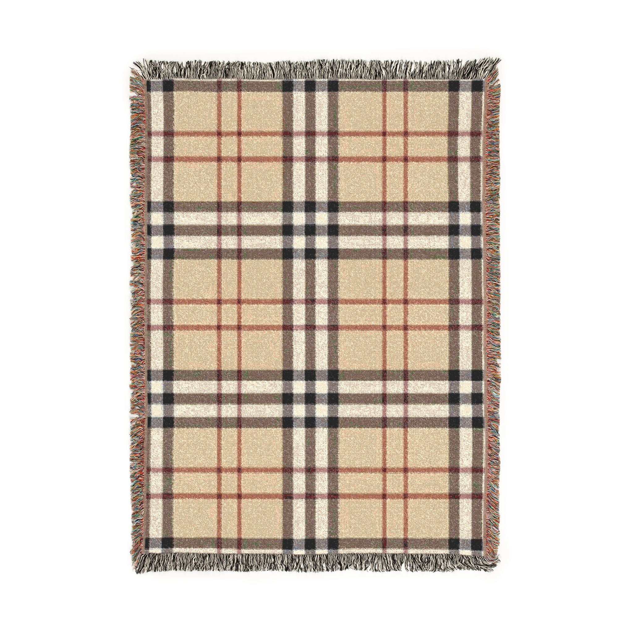 Woven Blanket - Classic Plaid Throw Blanket, Cozy Tartan Home Throw for Living Room & Bedroom