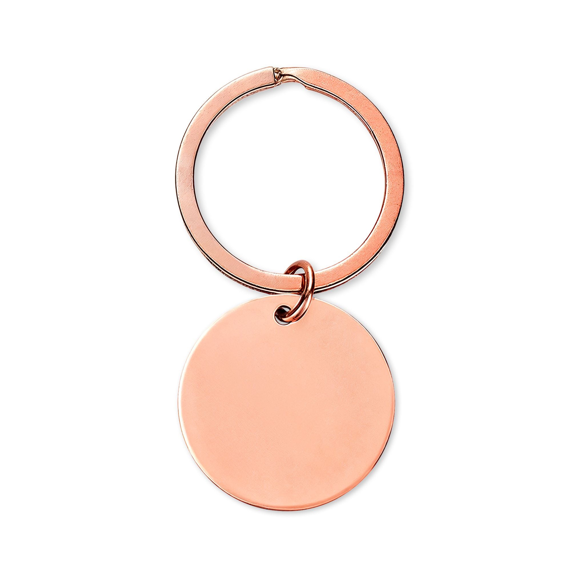 Engravable Stainless Steel Round Keychain — Personalized Name & Photo Keyring