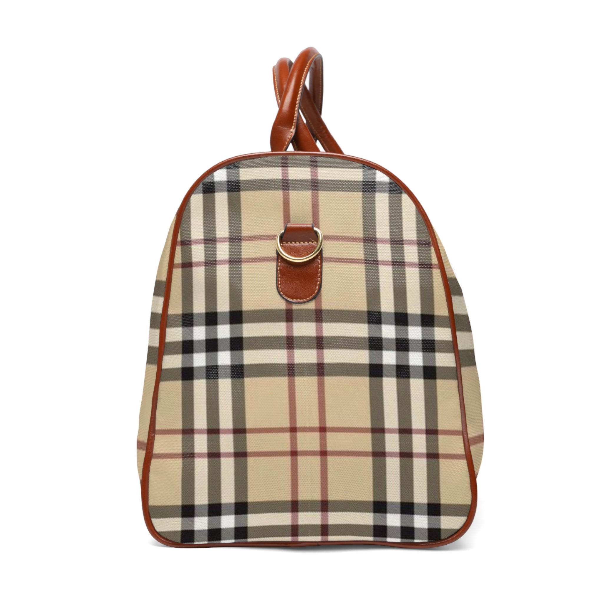 Classic Plaid Waterproof Travel Duffle Bag