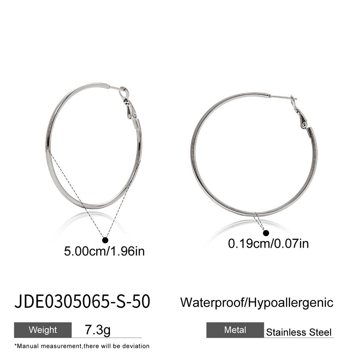 Stainless Steel Hoop Earrings