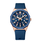 Curren Round Waterproof Quartz Watch with Calendar