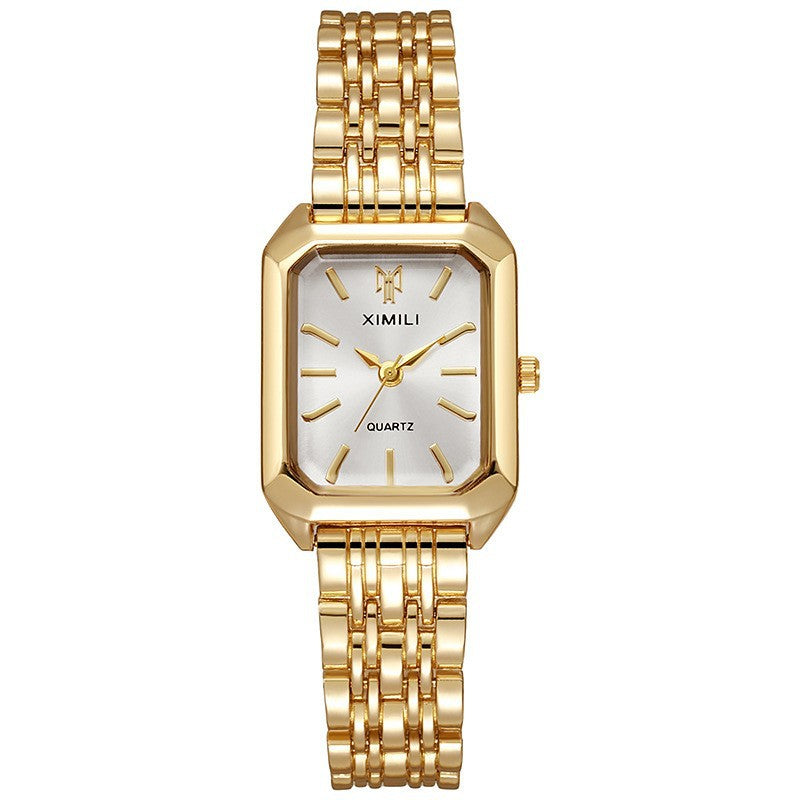 Square Women's Quartz Watch with Steel Strap