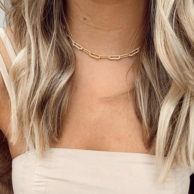 Stainless Steel Cross Chain Necklace