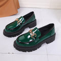 Leather Shoes Thick Sole Slip-On