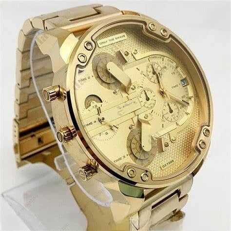 Men's Stainless Steel Quartz Watch with Japanese Movement