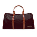 Burgundy Travel Duffel Bag – Waterproof Weekender with Leather Handles (Mwadime Logo)