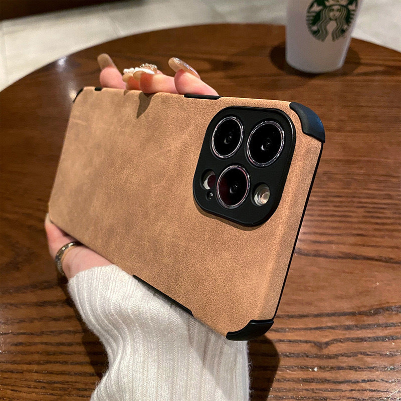 Suede Leather iPhone Case