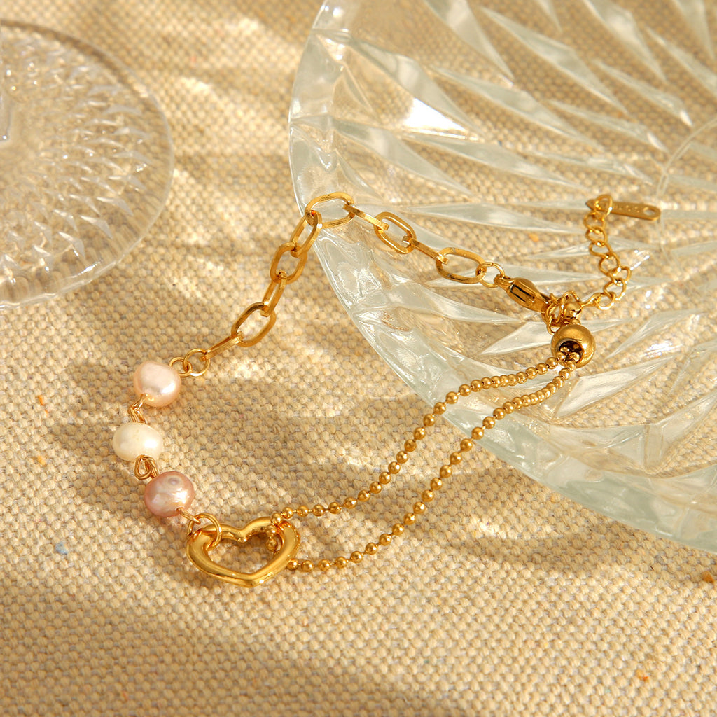 Love Pendant Stainless Steel Bracelet