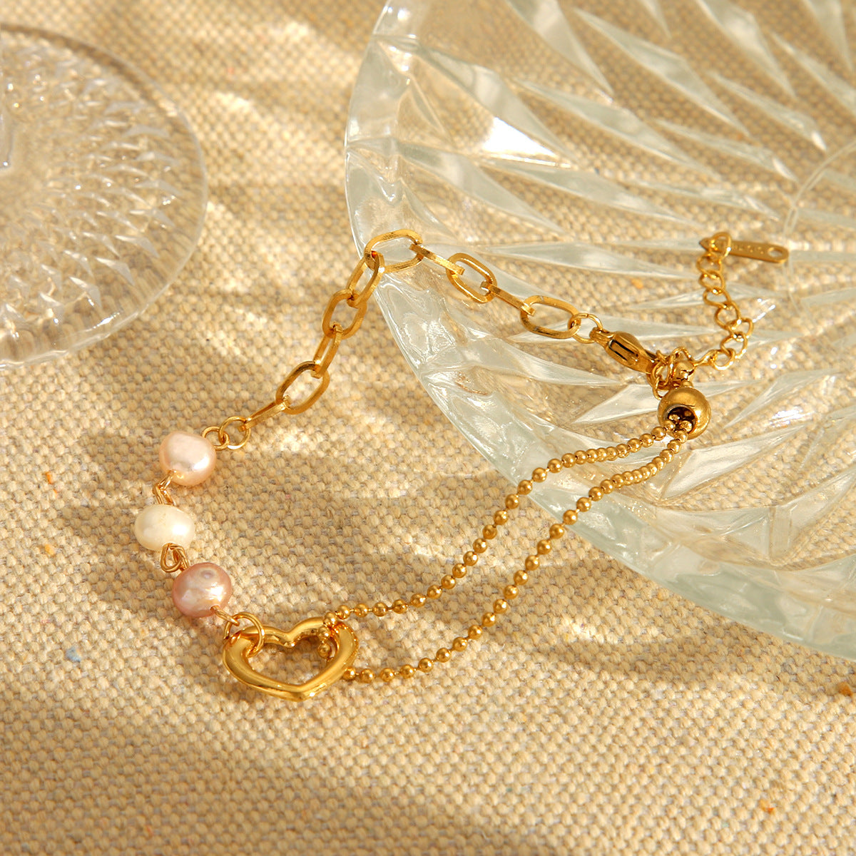 Love Pendant Stainless Steel Bracelet