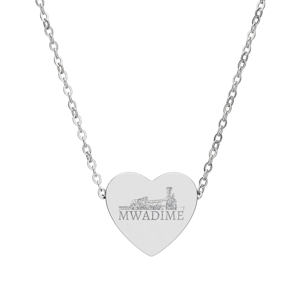 Engraved Heart Necklace – Personalized 'MY VALERIE' Silver or Black Pendant