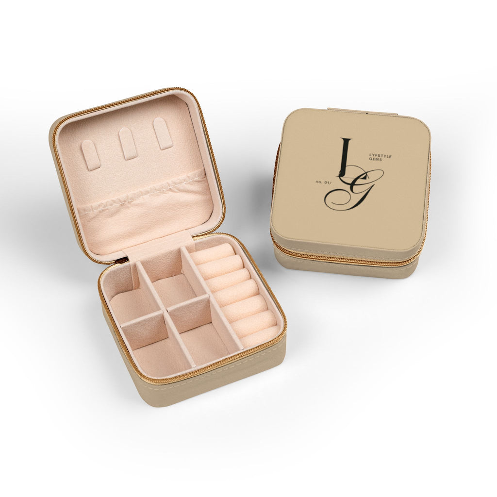Travel Jewelry Case — Compact Cowhide Pattern Jewelry Organizer for Rings, Earrings & Necklaces