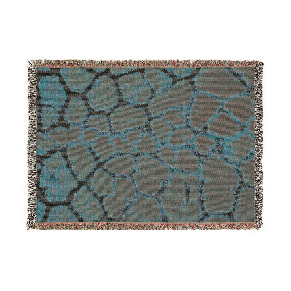 Giraffe Print Woven Blanket — Cozy Animal Pattern Throw for Living Room & Travel
