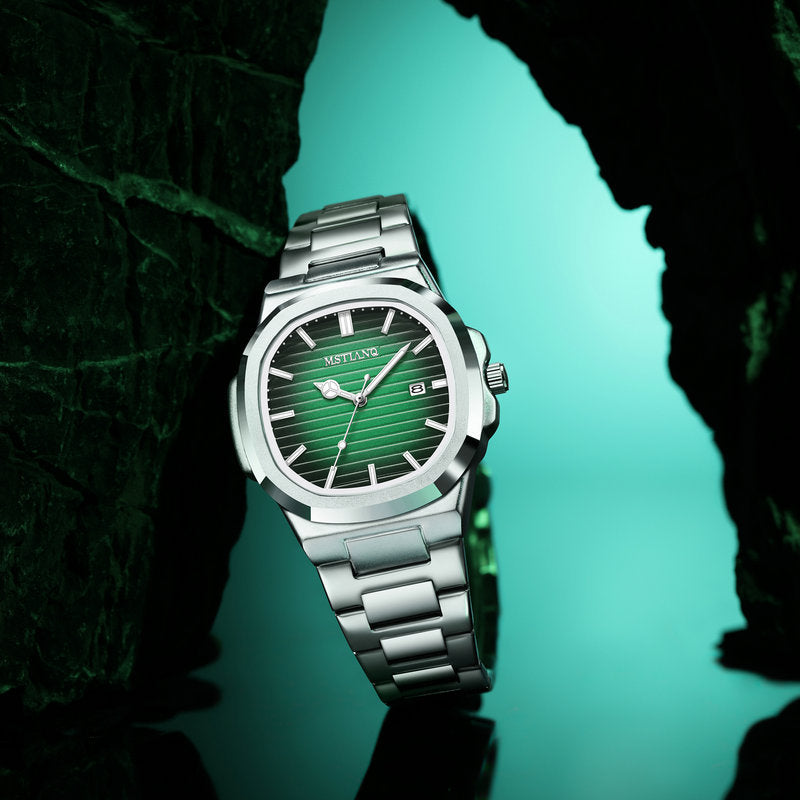 Retro Square Quartz Watch with Luminous Feature