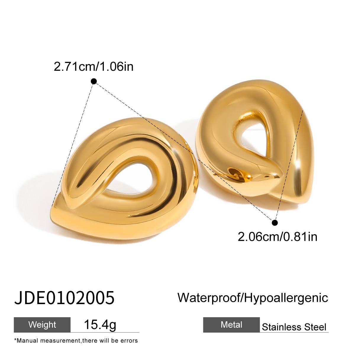 Stainless Steel Polished Hollow-Out Earrings