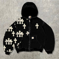 Mens Fleece Lined Hooded Sweatshirt with 3D Print