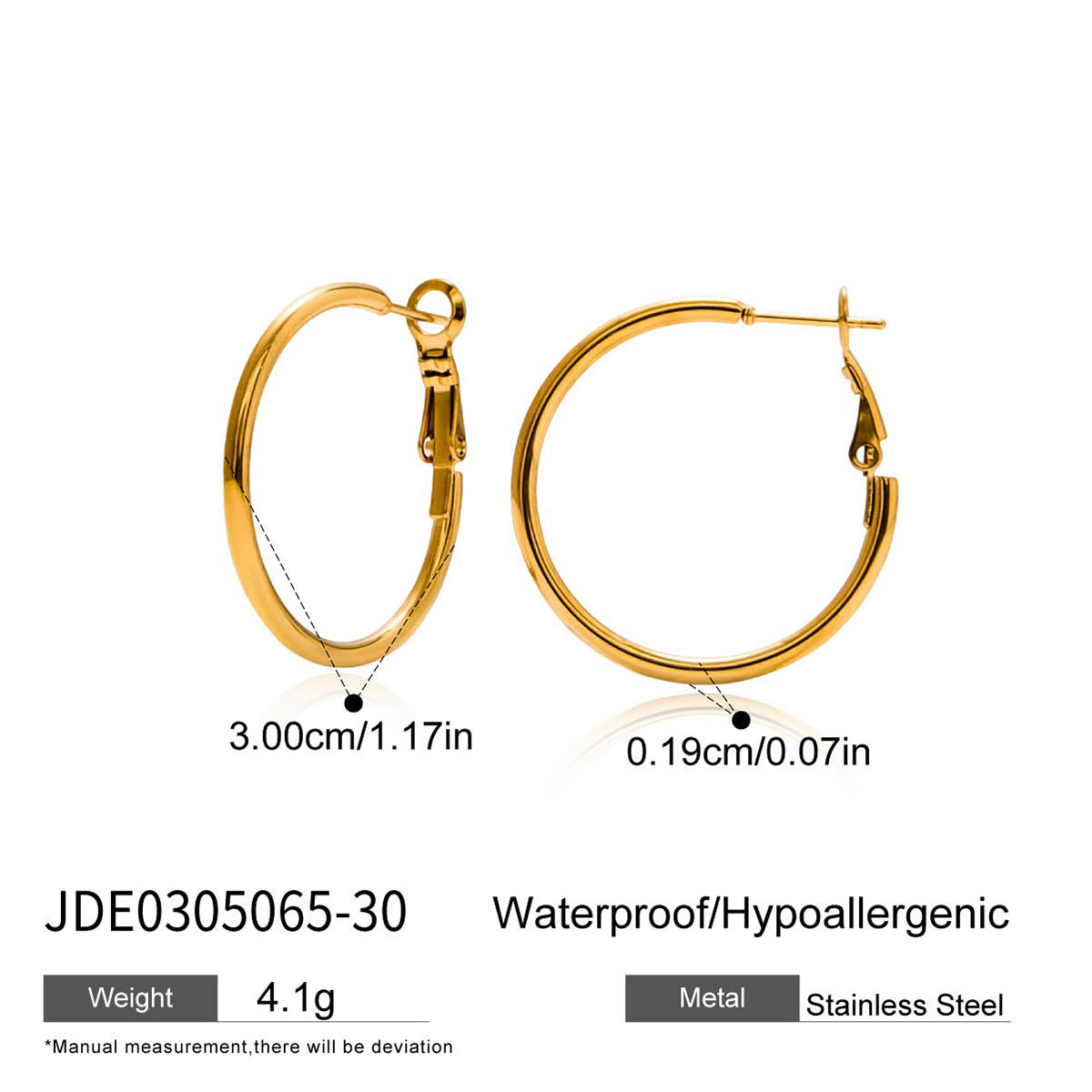 Stainless Steel Hoop Earrings