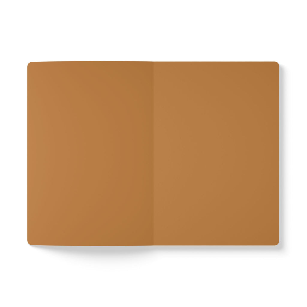 Gold Embossed Print Softcover Journal — Ornate Floral Pattern Notebook