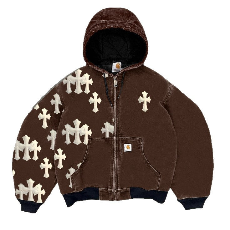 Mens Fleece Lined Hooded Sweatshirt with 3D Print