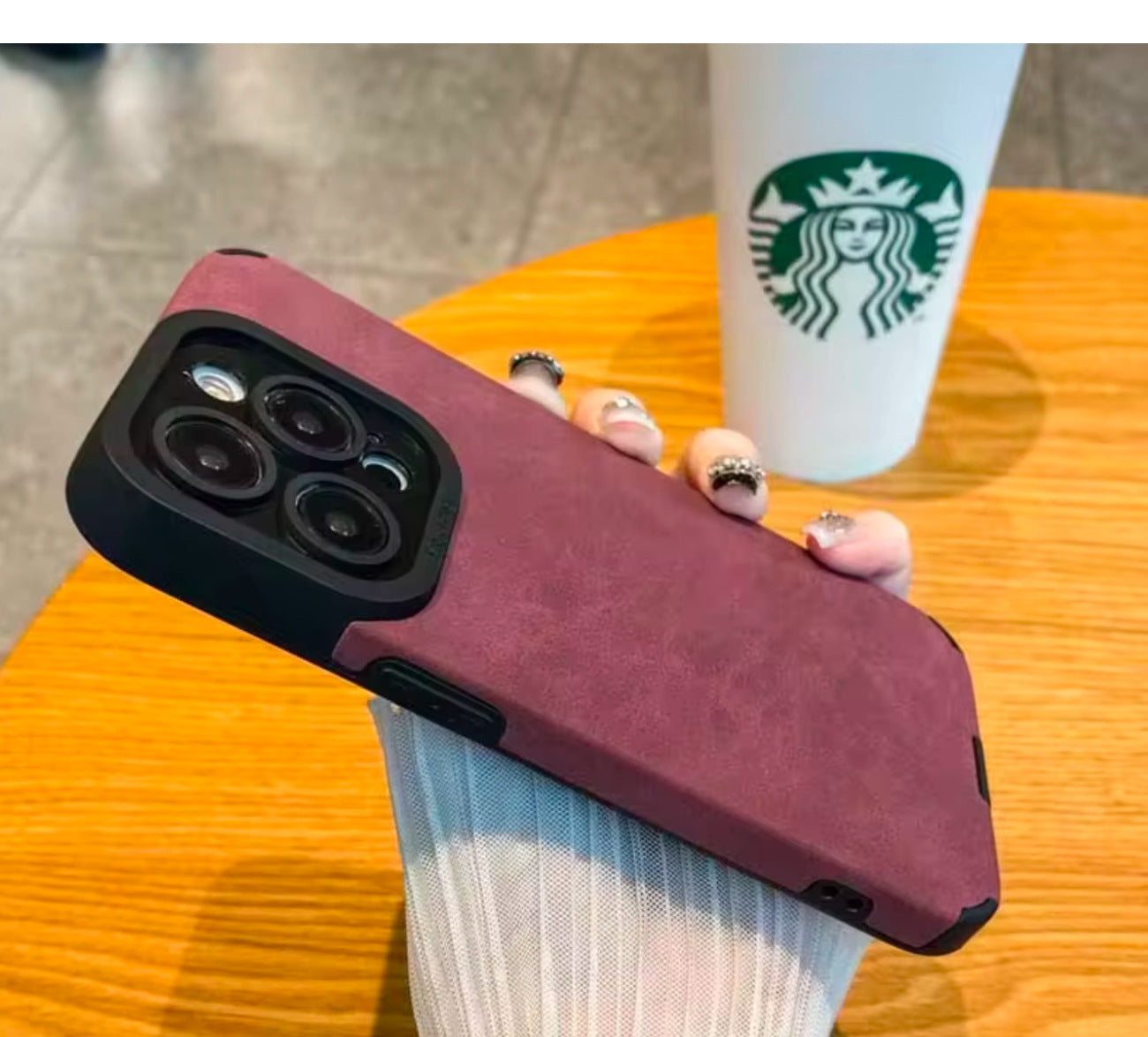 Suede Leather iPhone Case