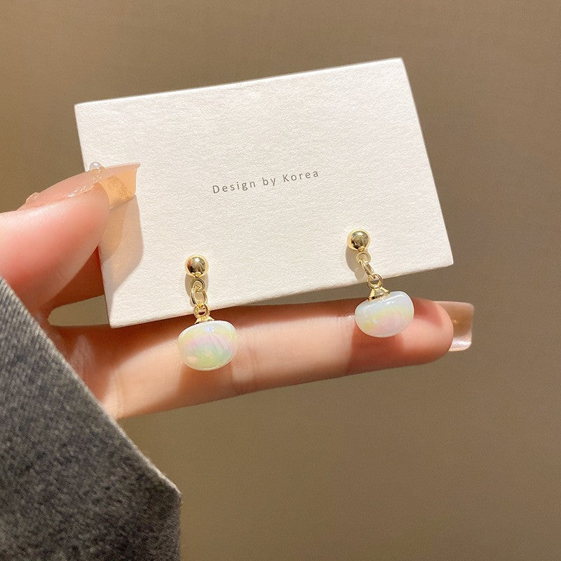 925 Sterling Silver Needle Pearl Earrings