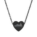 Engraved Heart Necklace – Personalized 'MY VALERIE' Silver or Black Pendant