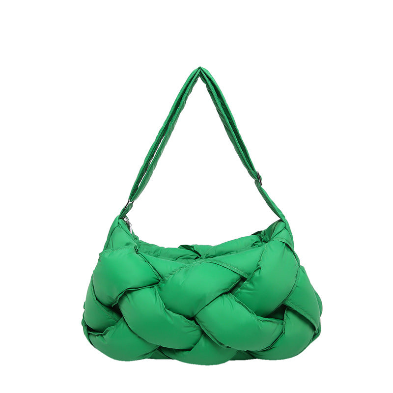 Cotton Woven Shoulder Crossbody Bag