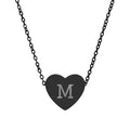 Engraved Heart Necklace — Personalized Initial Pendant