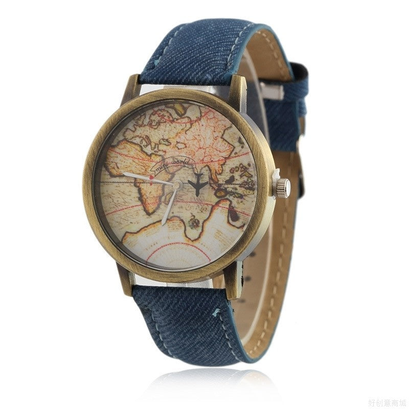 Sheepskin paper map watch