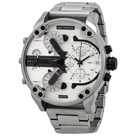 Men's Stainless Steel Quartz Watch with Japanese Movement